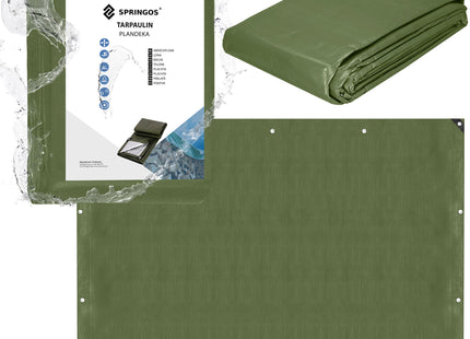 Afdekzeil | Dekzeil | Zeildoek | Waterdicht | PVC | 4 x 8 m | 120 g/m2 | Groen