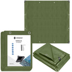 Afdekzeil | Dekzeil | Zeildoek | Waterdicht | PVC | 4 x 4 m | 120 g/m2 | Groen