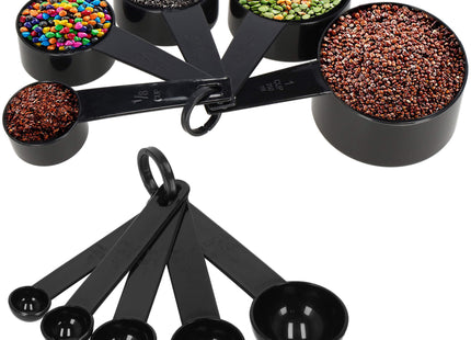 Maatlepels - Keuken Accessoires - Kunststof - 10 Stuks - Zwart