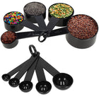 Maatlepels - Keuken Accessoires - Kunststof - 10 Stuks - Zwart