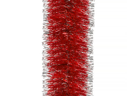 Kerstslinger | Guirlande | 6 m | Zilver/Rood