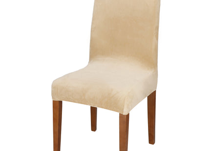 Velvet Stoelhoes - Voor Eetkamerstoelen - Met Stretch - Licht Beige