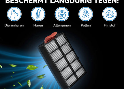 SQOON® Serviceset geschikt voor Bosch Roxx'x stofzuigers - Gelijk aan: 00649841, 00570324 - Cilinderfilter & HEPA-filter voor optimale filtering