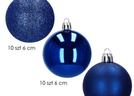 Kerstballen | 30 Stuks | 6 cm | Marineblauw