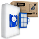 SQOON® Serviceset geschikt voor Philips PowerGo stofzuigers - Gelijk aan model: CP0538/01, Standard-BAG - Perfect voor optimale filtering en stofopvang - 11 Stuks