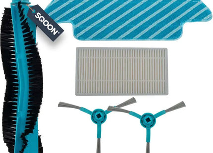 SQOON®  Onderhoudsset Geschikt voor Cecotec Conga 4090 / 4490 / 4690 / 5090 / 5490 / 6090 / 7090 Serie – 5-delig