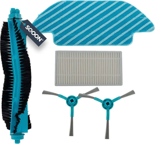 SQOON®  Onderhoudsset Geschikt voor Cecotec Conga 4090 / 4490 / 4690 / 5090 / 5490 / 6090 / 7090 Serie – 5-delig