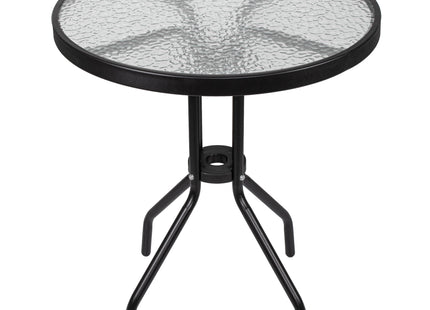 Tuinset - 2 Delig - Stoelen -  Salontafel - Metaal - Zwart