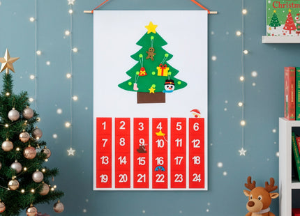Adventskalender | 24 lades | Hout | Kerstboom