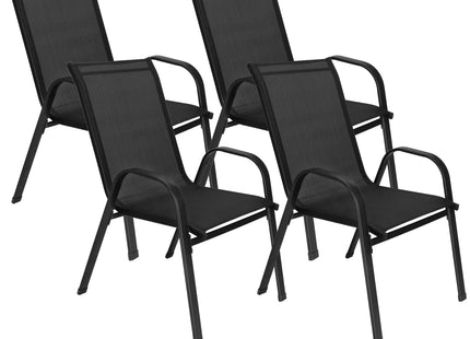 Tuinstoel | Tuinstoelen | Tuinstoel Buiten | Staal &Textileen | 130 kg | Grijs | 1 Stuk