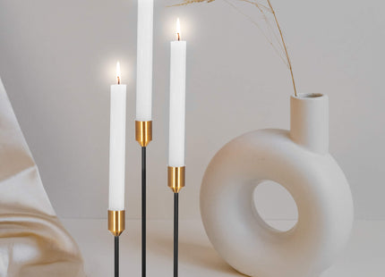Kandelaar - Metaal - Set Van 3 - Rond - Zwart/Goud