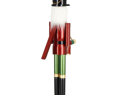 Notenkraker Kerst | Houten Soldaat | Kerstversiering | Groen/Rood | 90 cm
