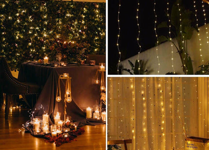 Lichtgordijn | IJspegel Verlichting | Inclusief USB En Afstandsbediening | 200 LED | Warm Wit