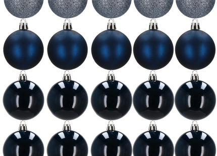 Kerstballen | 20 Stuks | 4 cm | Marineblauw