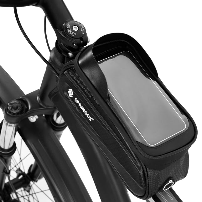 Fietstas - Frametas - Inclusief Telefoonhouder - Waterdicht - Etui/Tas - Klittenband - Zwart