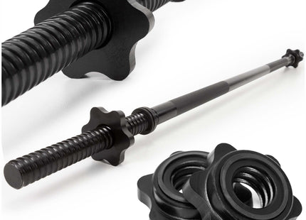 Actiget® Halterstang | Barbell |Staal | 120 cm | 25 mm | 2 Klemmen | Zwart