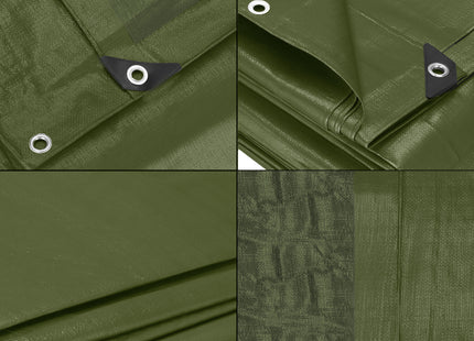 Afdekzeil | Dekzeil | Zeildoek | Waterdicht | PVC | 4 x 5 m | 100 g/m2 | Groen