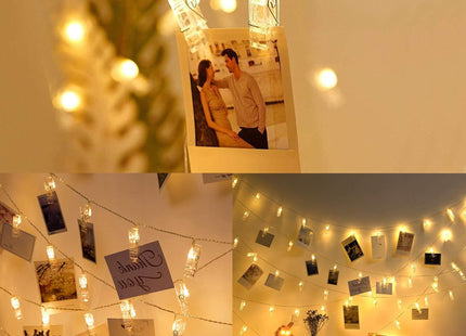 Led Clips - Verlichting - Foto Clips - 20 Led - Warm Wit