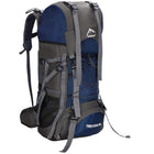Backpack - Rugzak - Multifunctioneel - Kamperen - Reizen - Regenhoes - 90 Liter - Grijs/Blauw