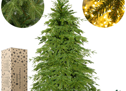 Kunstkerstboom | Natuurlijk Sparrenhout | 220 cm | Zonder Verlichting