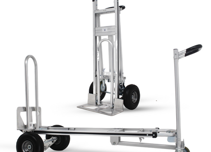 Steekwagen - 3 in 1 - Staal - 300 KG Draagvermogen - Transportwagen - Plateauwagen - TUV -  Steekkar - Trolley - Transport - Zilver