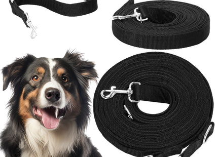 Trainingslijn -Hondenriem - Looplijn -  Hondenlijn - 10 M - Tot 15 Kg - Zwart
