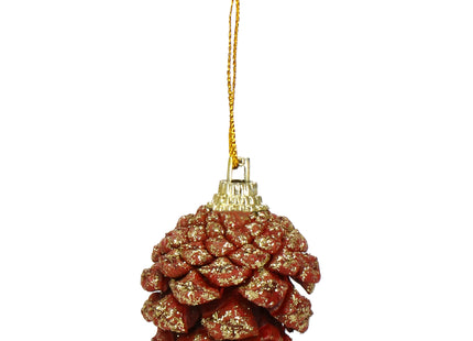 Kerstversiering | Dennenappel | Kerstdecoratie voor binnen | Kersthanger | 6 stuks