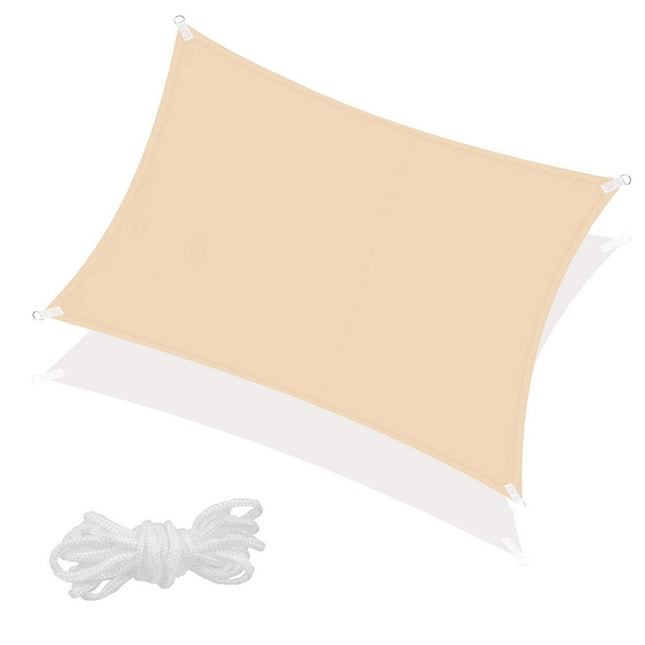 Schaduwdoek | Zonnezeil | Vierkant | 4 x 2 m | 90% Schaduw | Beige