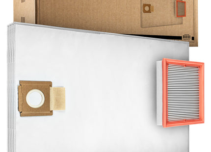 SQOON® Serviceset geschikt voor Parkside PPWD 30 - Gelijk aan model: 30381494, PPVFT 30 A1 - Ideaal voor het vervangen van stofzakken en filter in nat- en droogzuigers