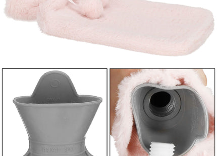 Warmwaterkruik- Pluche -Hoes - 2L - Inhoud - Pijnverlichting- Ontspanning -Roze