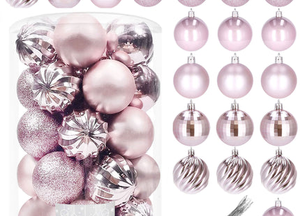 Kerstballen | 20 Stuks | 6 cm | Roze