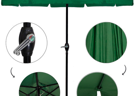 Parasol | Parasols | Kantelbaar | Met ventilatie | Groen | Ø 400 CM