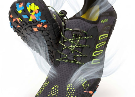 Waterschoenen - AQUA Shoes - Sneldrogend - Rubber - Unisex - Zwart/Groen - Maat 42
