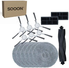 SQOON® vervangingsset geschikt voor Dreame L10s Ultra Gen2 - 15-delige onderhoudskit voor robotstofzuigeronderhoud
