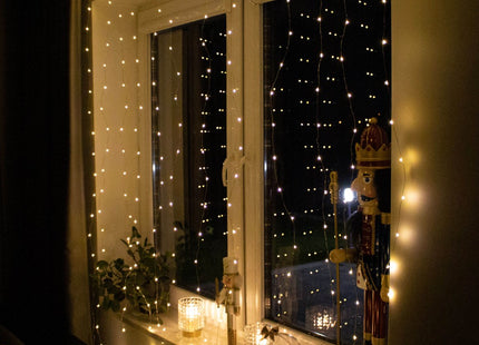 Lichtgordijn | IJspegel Verlichting | Inclusief USB En Afstandsbediening | 200 LED | Warm Wit