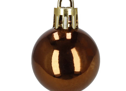 Kerstballen | 40 Stuks | 5/6/7 cm | Goud/Bruin