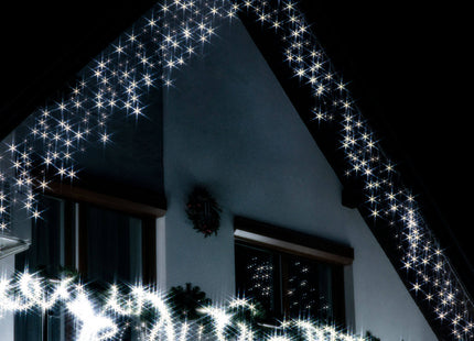 IJspegel Verlichting | 12 m + 2.5 m Snoer | 300 LED | Koel Wit | Koppelbaar | Flits