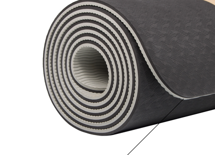 Yoga Mat | Extra Dik (6 mm) | Zwart/Grijs