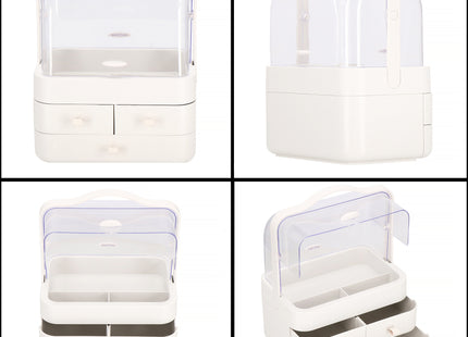 Make Up Organizer - Sieraden Houder - Opbergdoos - Wit - 39,5x29,8x20,4cm