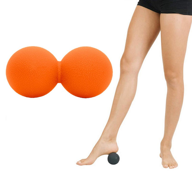 Massage Bal | Triggerpoint Bal | Peanut Ball | Lacrosse Bal | Massage | Oranje | 12 cm