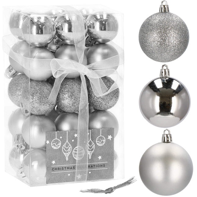 Kerstballen | 30 Stuks | 3 cm | Zilver