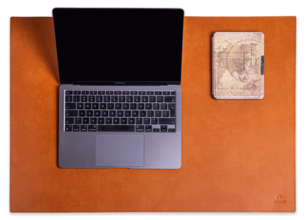 Baltan Leren Bureaumat - Muismat - Bureau Onderlegger - Bruin - 60 X 35 CM