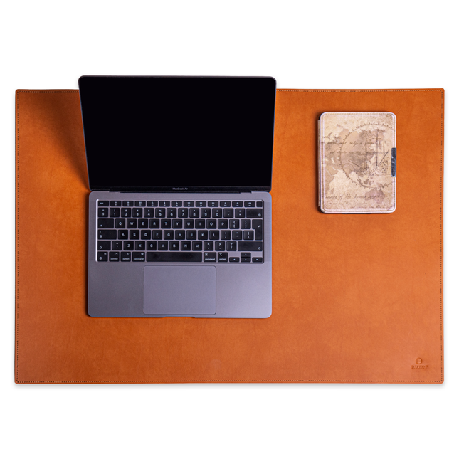 Baltan Leren Bureaumat - Muismat - Bureau Onderlegger - Bruin - 60 X 35 CM