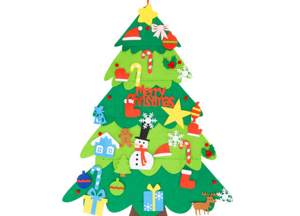 Decoratieve Kerstboom  | Kerstdecoratie | Vilt | 95 Cm | Veelkleurig