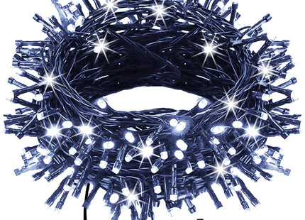 IJspegel Verlichting | 25 m + 2.5 m Snoer | 500 LED | Koel Wit | Inclusief Flitsfunctie | Zwart