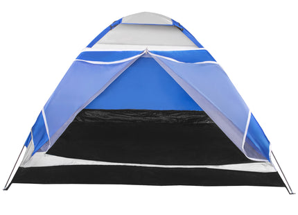 Koepeltent | Toeristentent | Kampeertent | Tent | Waterdicht | 4 Persoons | Grijs / Zwart / Blauw | 240 x 210 x 150 cm