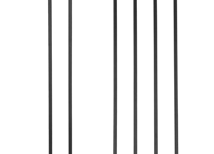 Traphekje | 75 - 124 cm | Traphek | Veiligheidshekje | Metaal | Hout | Zwart/Bruin