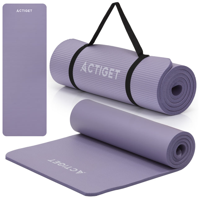Actiget® Yogamat - Extra Dik - Inclusief Draagriem - 183 x 61 x 1,5 CM - Paars