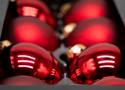 Kerstballen Glas | 8 Stuks | Mix | Glas | Mat | Glans | Rood
