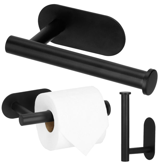 WC Rolhouder | Toiletrolhouder | Staal | Zwart